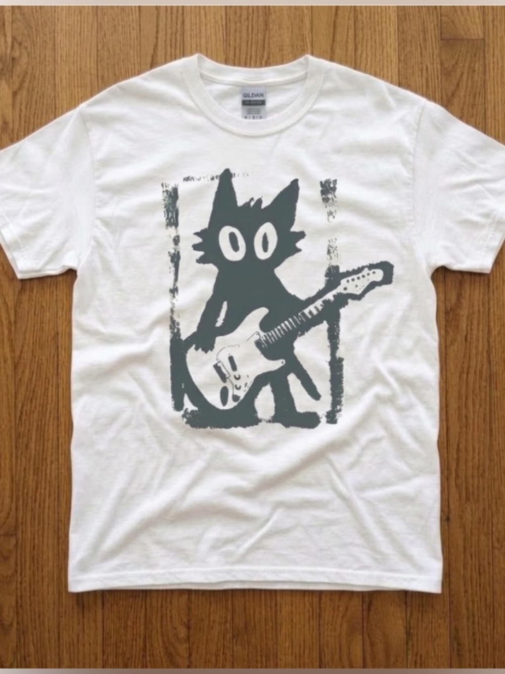Rockstar Cat Playing Electric Guitar Shirt